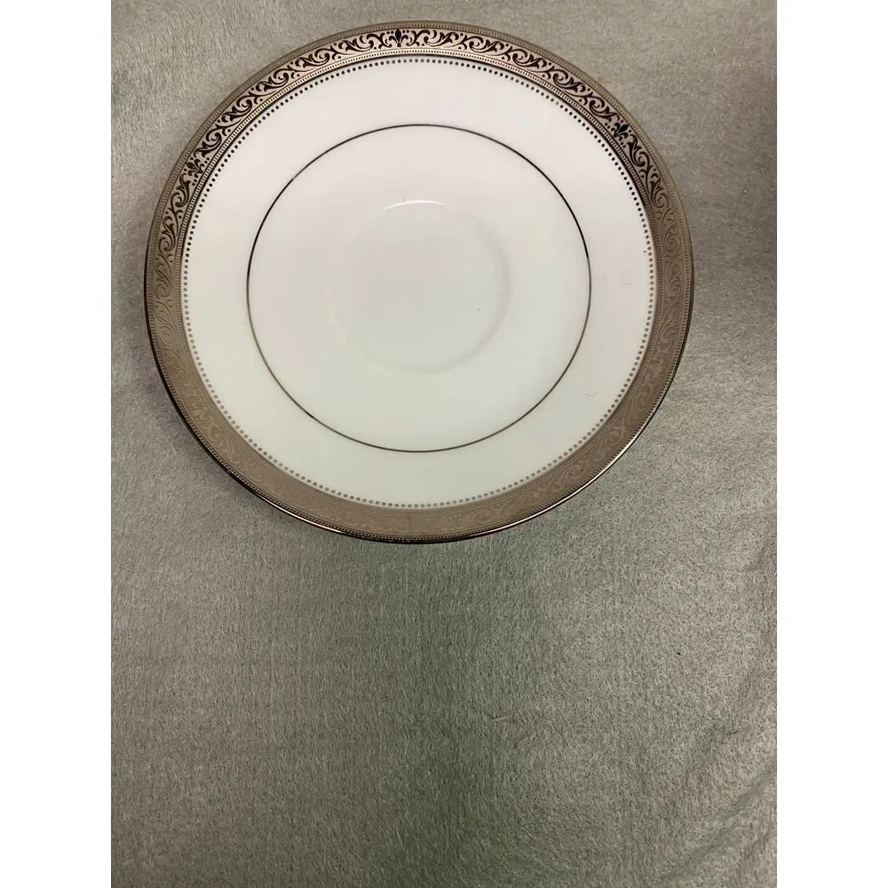NORITAKE SIGNATURE PLATINUM BONE CHINA TEA‎ CUP AND SAUCER